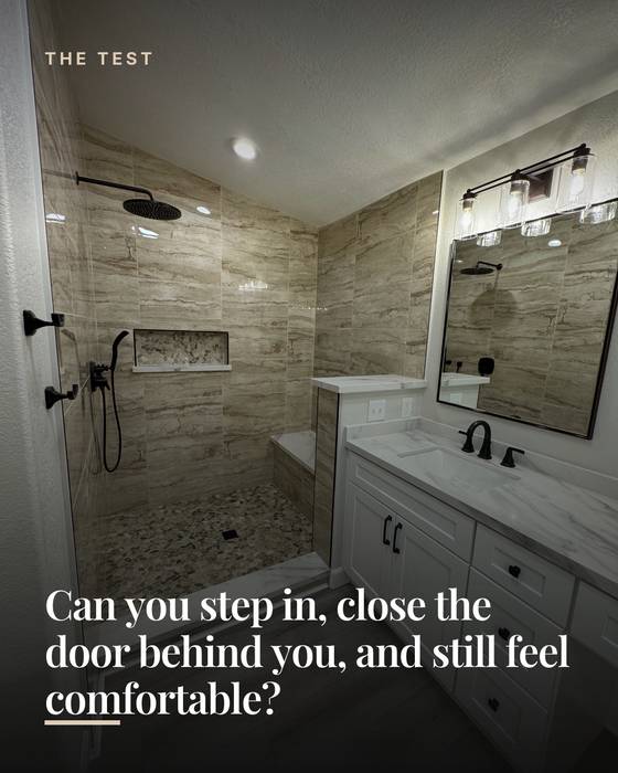 Slide 3 of 7: a slide from a Fratelli Remodel carousel about planning a toilet room