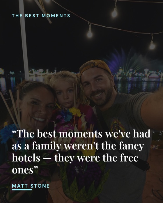 Slide 6 of 10: a slide from a Their Happy Trails carousel about selling everything for a life on the road