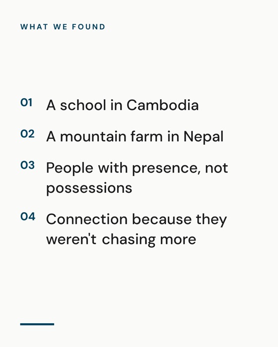 Slide 7 of 10: a slide from a Their Happy Trails carousel about selling everything for a life on the road